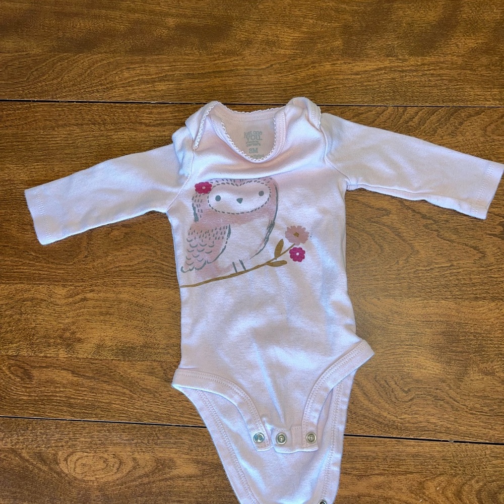 Carter's Pink Owl Print Baby Bodysuit